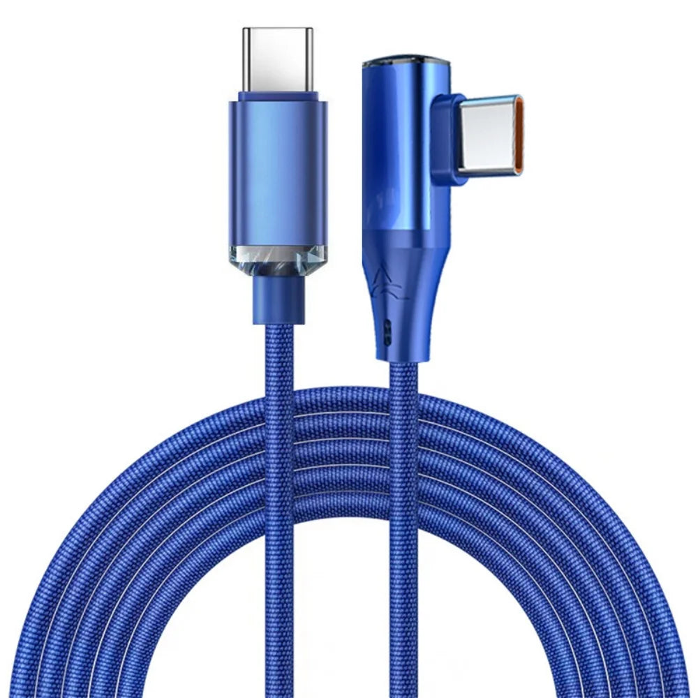 120W USB-C to C 90° Right Angle Fast Charging Cable PD 4.0