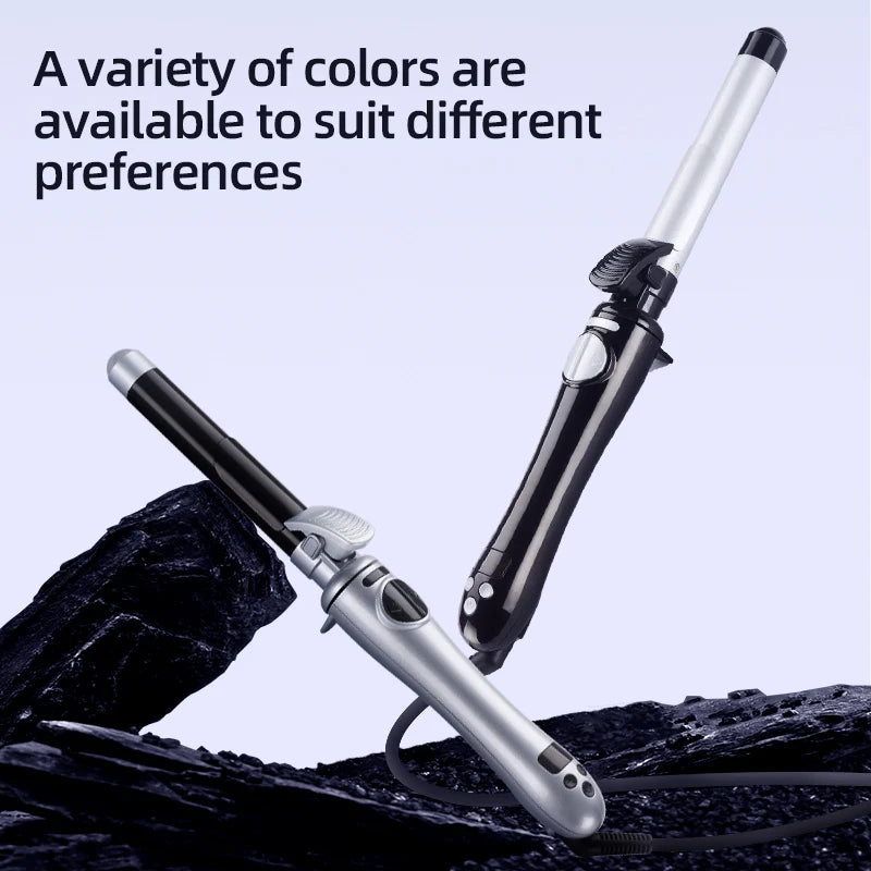 360 Aluminum Wavy Automatic Rotating Electric Curling Iron Straightener PTC Heating 9 Temperature Settings All Hair Household Peaceful Pleasures Health and Wellness