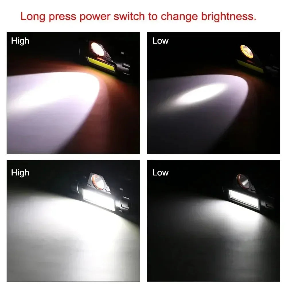 Q5 COB LED Headlamp 500lm | Built-in 18650 Battery, Waterproof