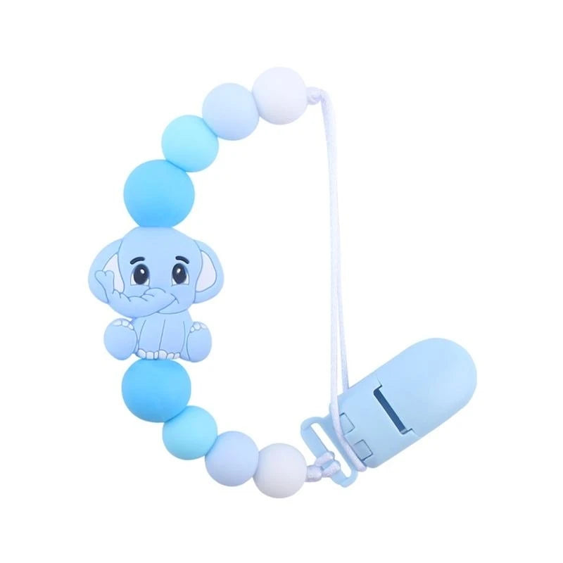BPA-Free Animal Silicone Pacifier Clip for Baby 0–12 Months