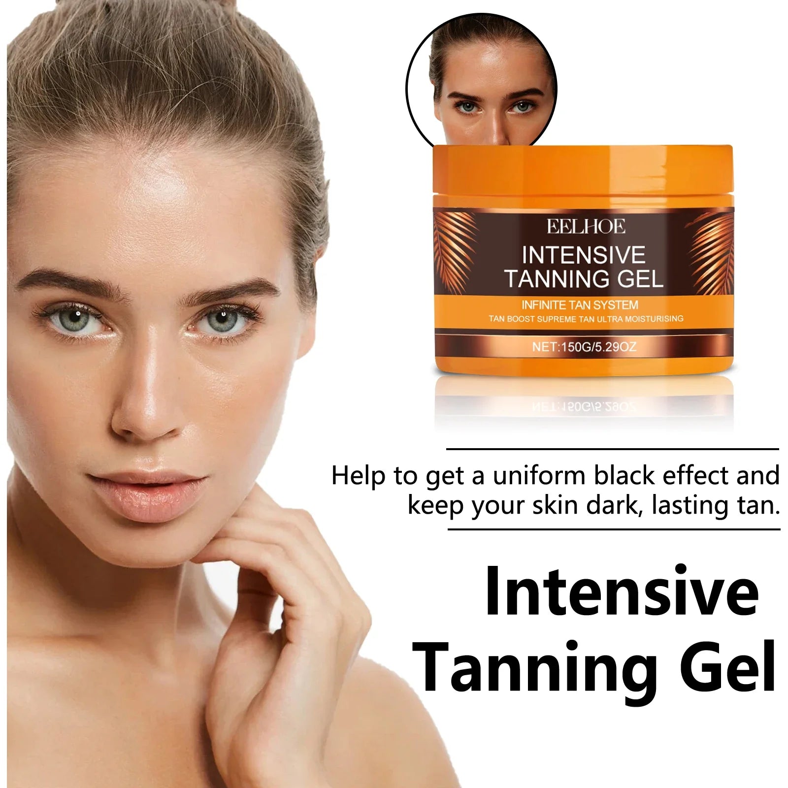Self Tanning Gel Body Bronzer – Sunless Tan Booster 150g Peaceful Pleasures Health and Wellness