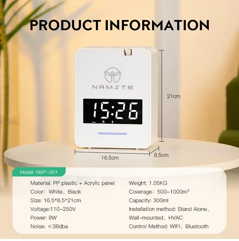 NAMSTE Smart Aroma Diffuser | 500m³ Bluetooth Peaceful Pleasures Health and Wellness
