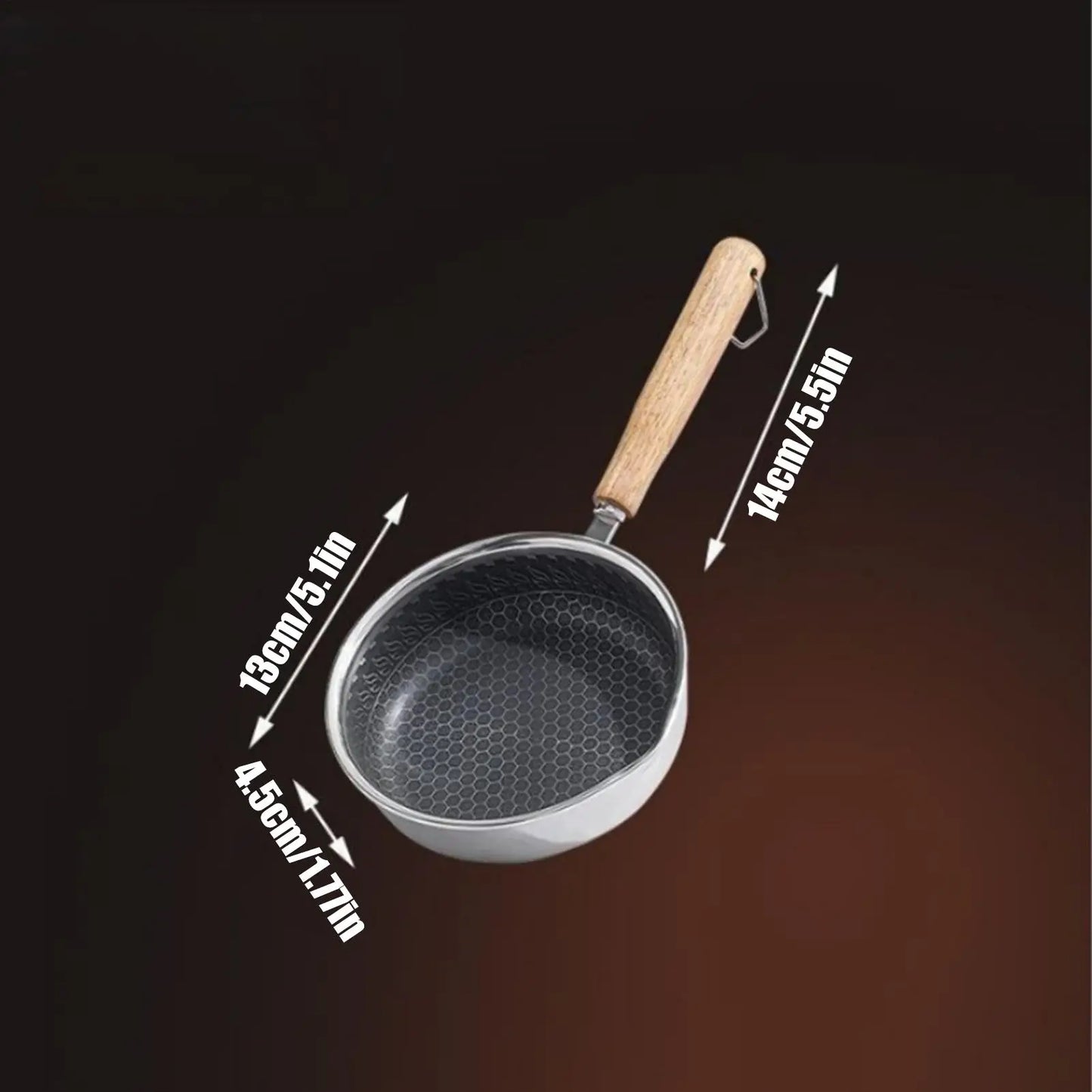 Non Stick Frying Pans Wooden Handle Skillet Pot Grill Pan Cookware for Eggs Fish Vegetables Pork Chicken Home Hotel Restaurant Peaceful Pleasures Health and Wellness CN