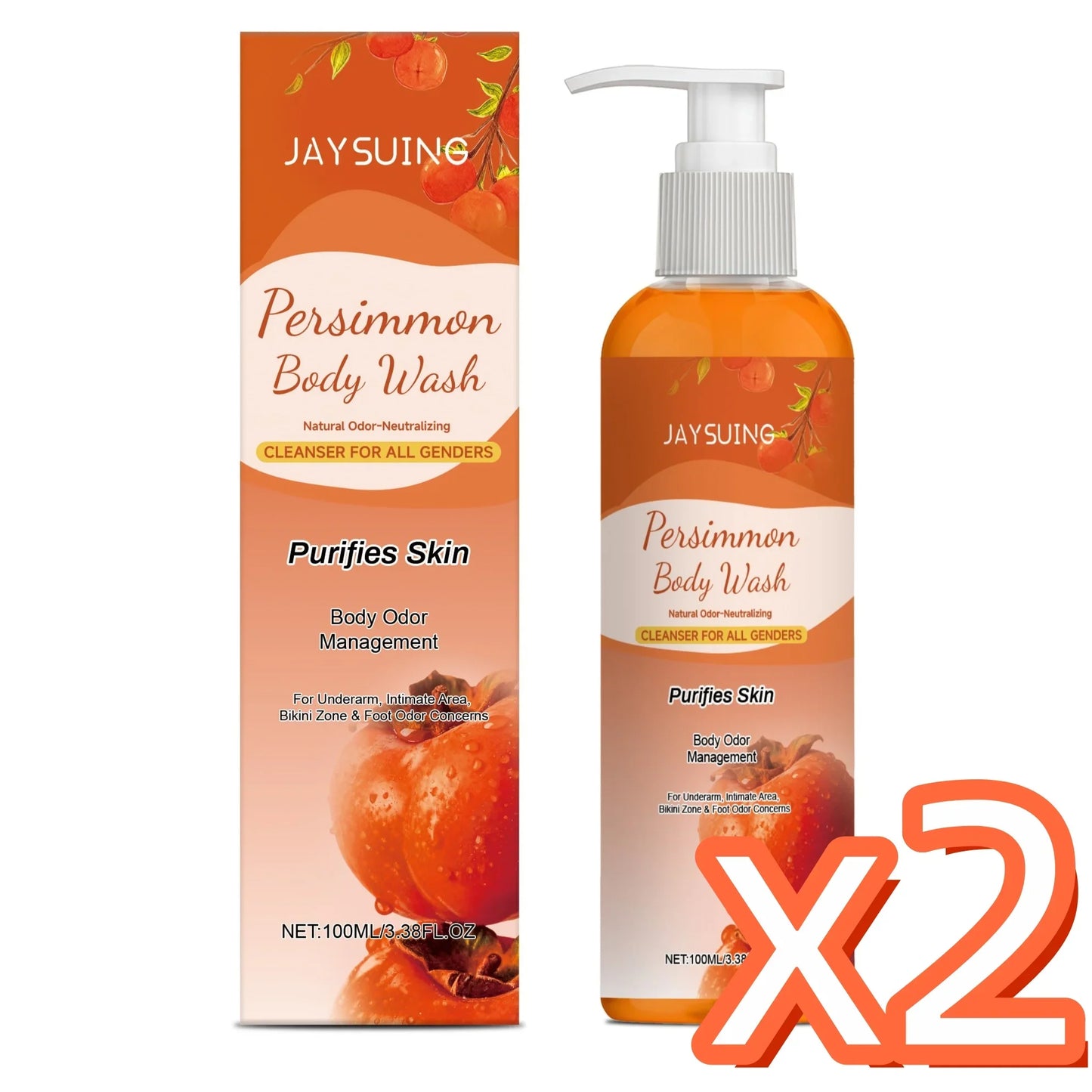Persimmon Shower Gel – Cleansing, Deodorizing Body Wash 100ml