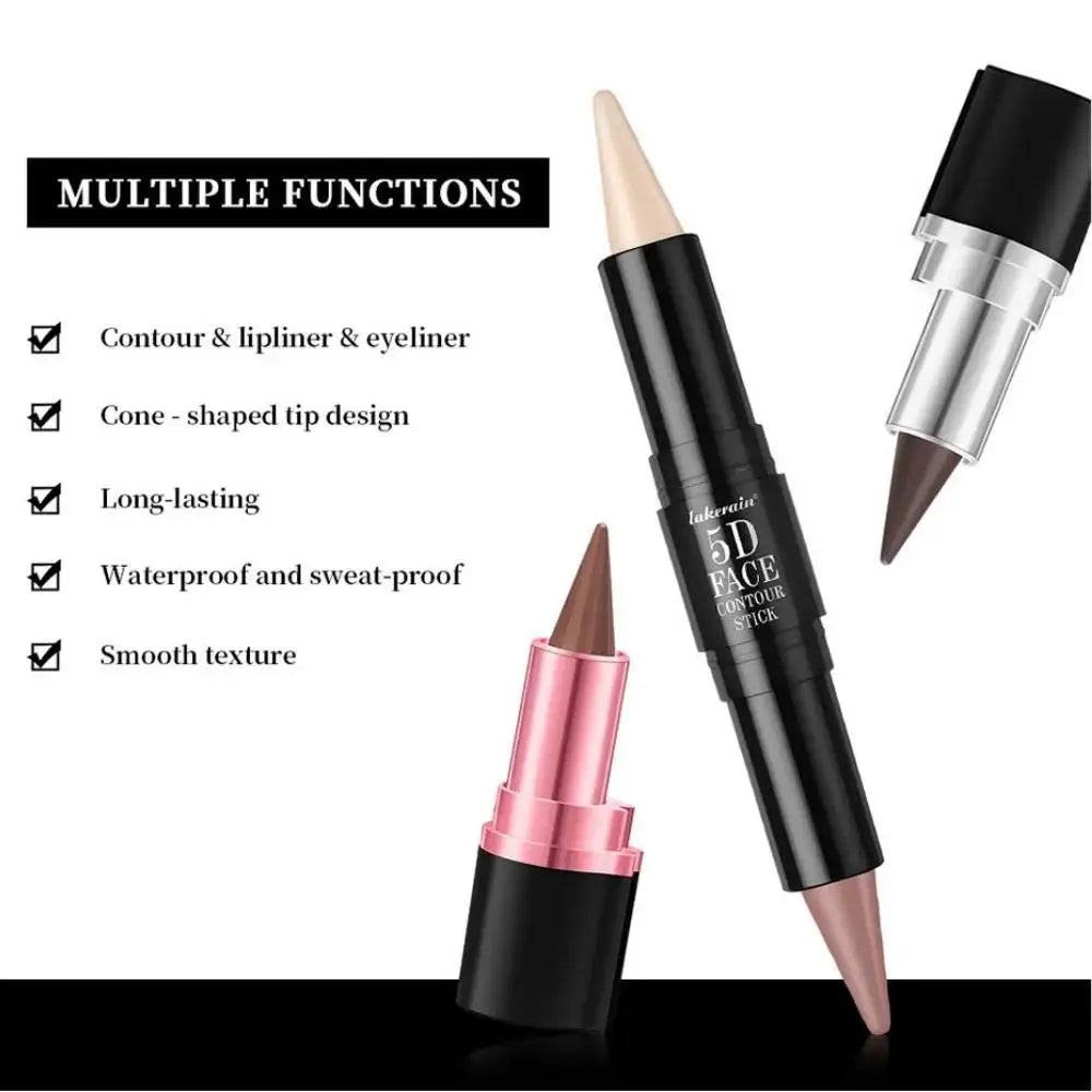 Lakerain 3-Piece Matte Lip, Eye & Contour Stick Makeup Set