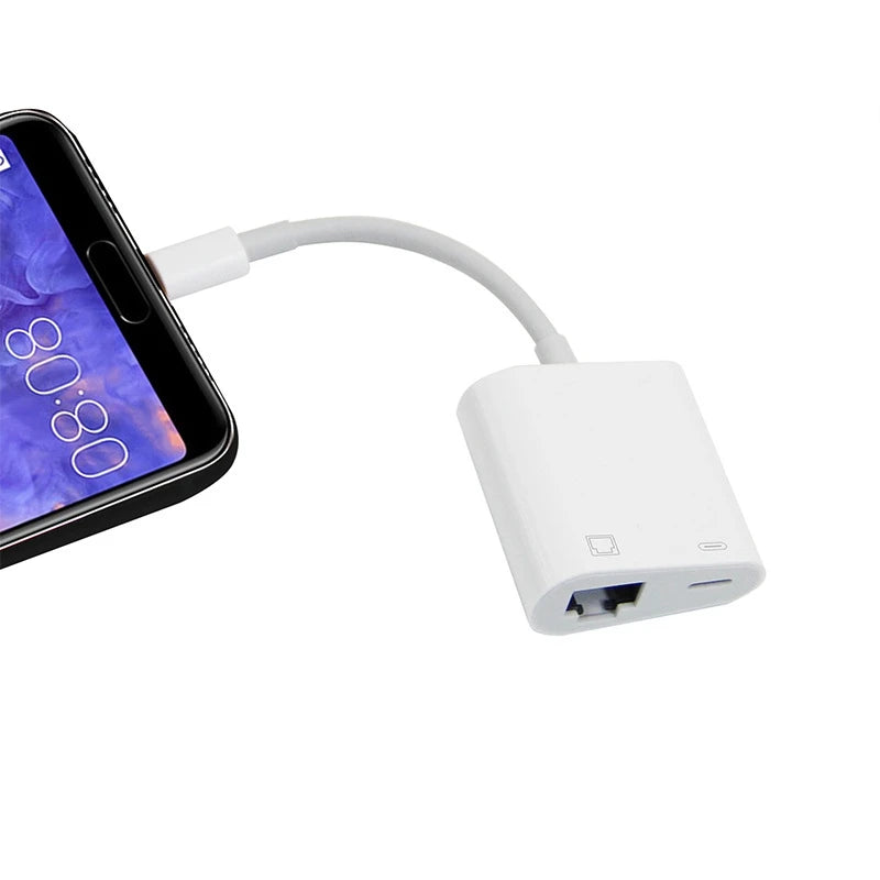 Type C OTG Ethernet Adapter USB C To RJ45 Ethernet LAN Wired Network Converter 100Mbs for Type C Mobile Phone Tablet Peaceful Pleasures Health and Wellness