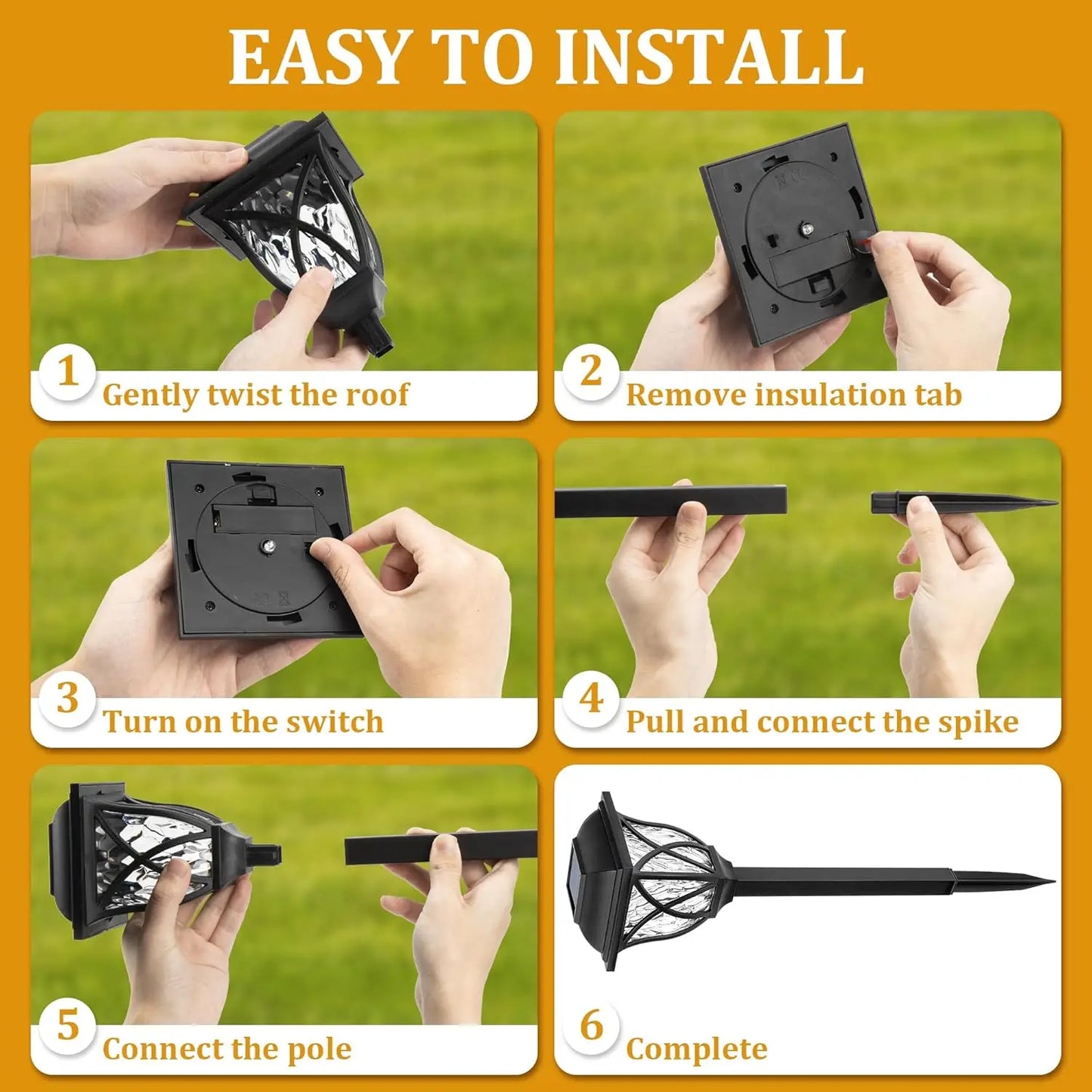 Solar LED Garden Stake Lights – Waterproof Pathway & Lawn Lamps