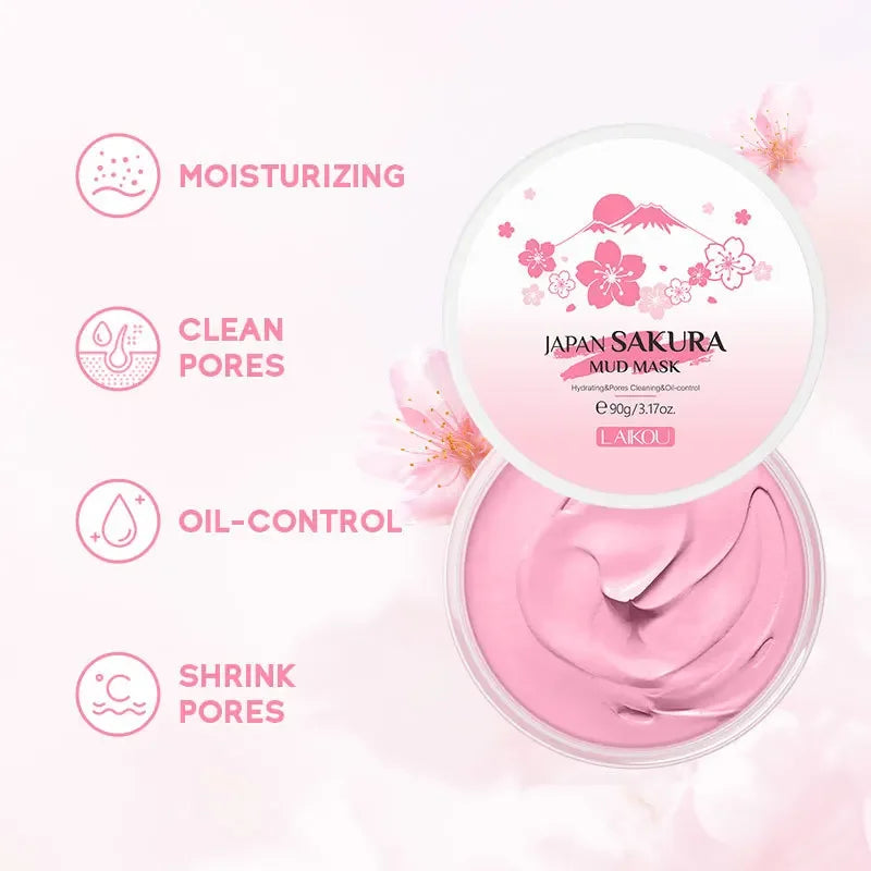 Laikou Sakura Mud Mask – Pore Shrinking & Oil Control