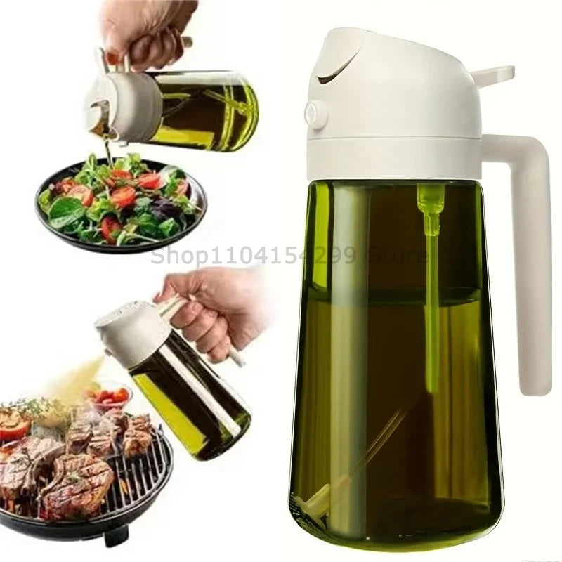 2-in-1 Oil Sprayer & Dispenser Bottle 470ml | Air Fryer BBQ