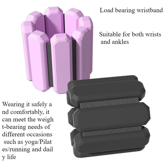 A Pair 2lb Wearable Bracelet Weight Silicone Waterproof Bracelet Ankle Weight for Wrist Strength Training Wristband Equipment Peaceful Pleasures Health and Wellness