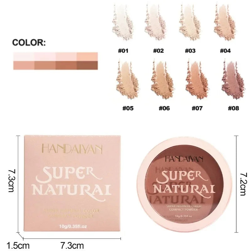 Handaiyan Matte Pressed Powder Foundation – 8 Shades, Oil Control