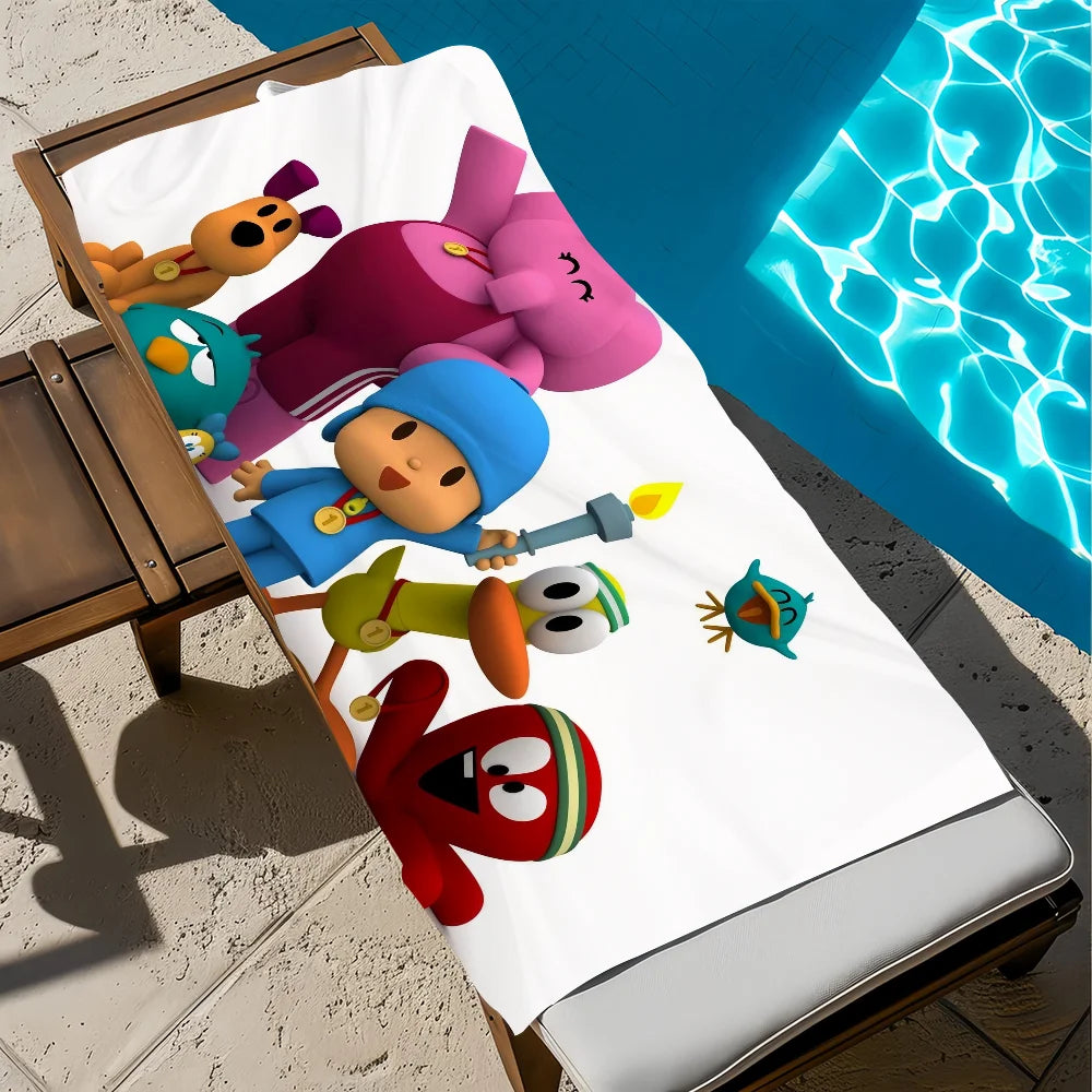 Pocoyo Cartoon Quick-Dry Beach Towel | Soft Pool & Travel Towel