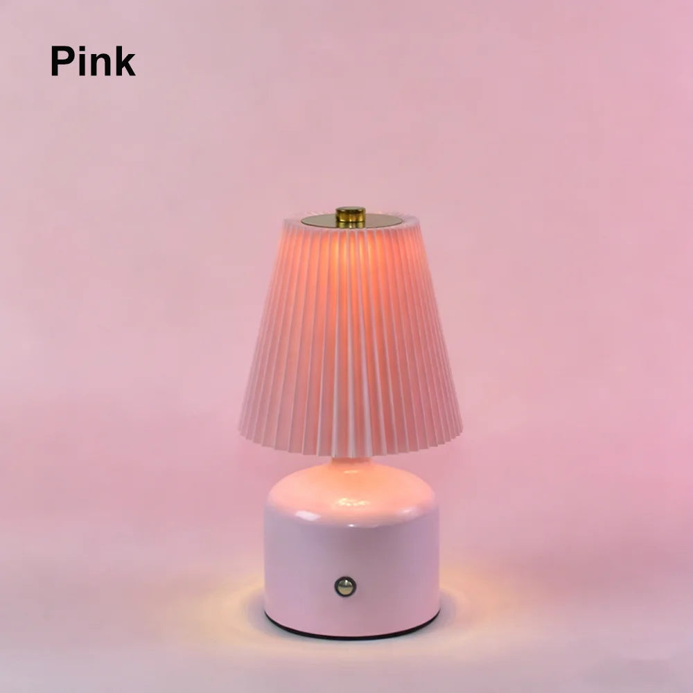 hot Bedside light Bedroom Fabric Nightlight Home Atmosphere LED Night Light Brightness Adjustable Decoration Peaceful Pleasures Health and Wellness Pink-1