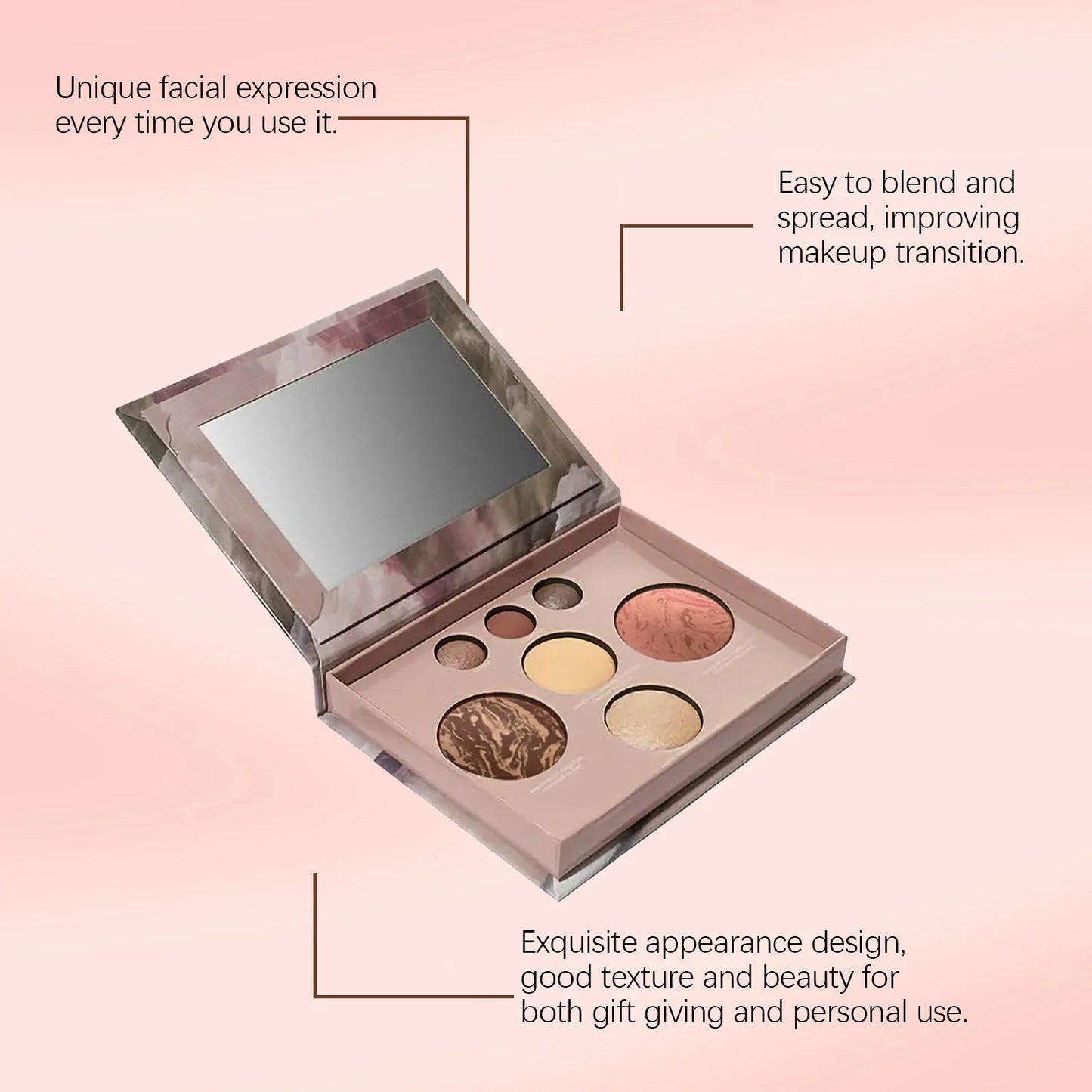 Multi Functional Makeup Palette Lasting Coloring Meet Facial Beauty Styling Fashion Eyeshadow Blush Highlighter Makeup Palette Peaceful Pleasures Health and Wellness