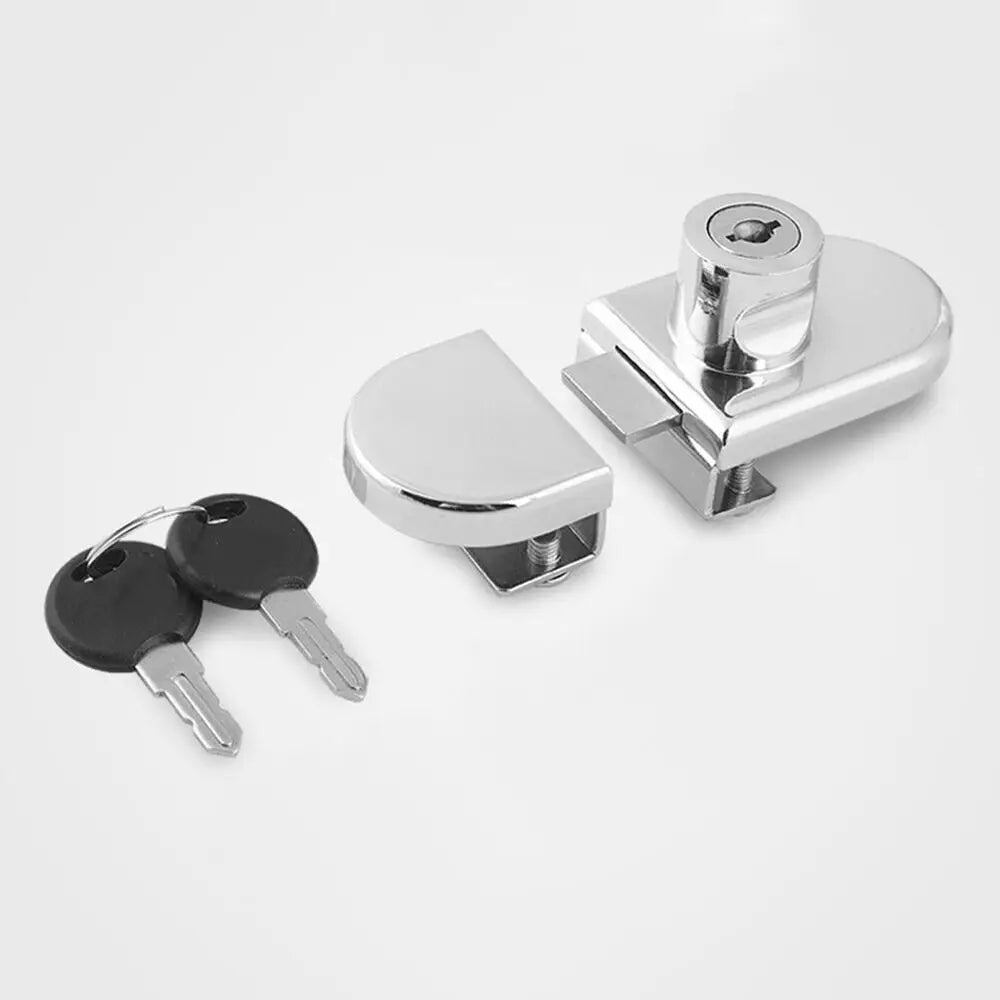 Double Open Glass Cabinet Door Lock – Zinc Alloy Security Lockset