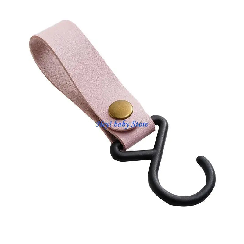 PU Leather S Hook Strap Loop Buckle – Stroller Bag Hanger