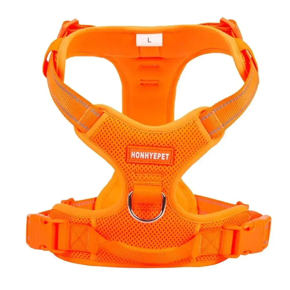 TRUELOVE Pet Harness Nylon Reflective Comfortable and Breathable Explosion-proof Small Medium Large Outdoor Camping HP5652 Peaceful Pleasures Health and Wellness ORANGE S france