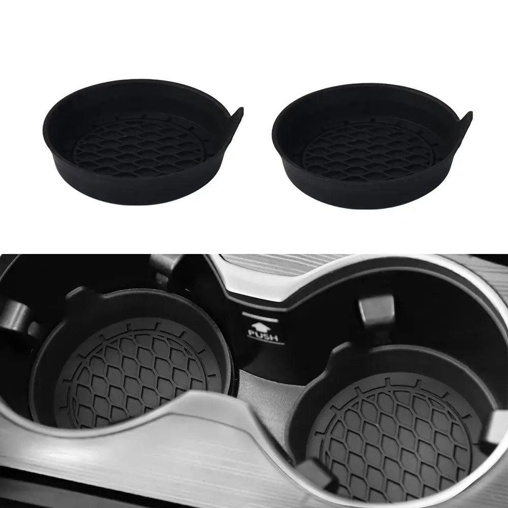 8cm Silicone Car Cup Holder Coaster – Anti-Slip Waterproof