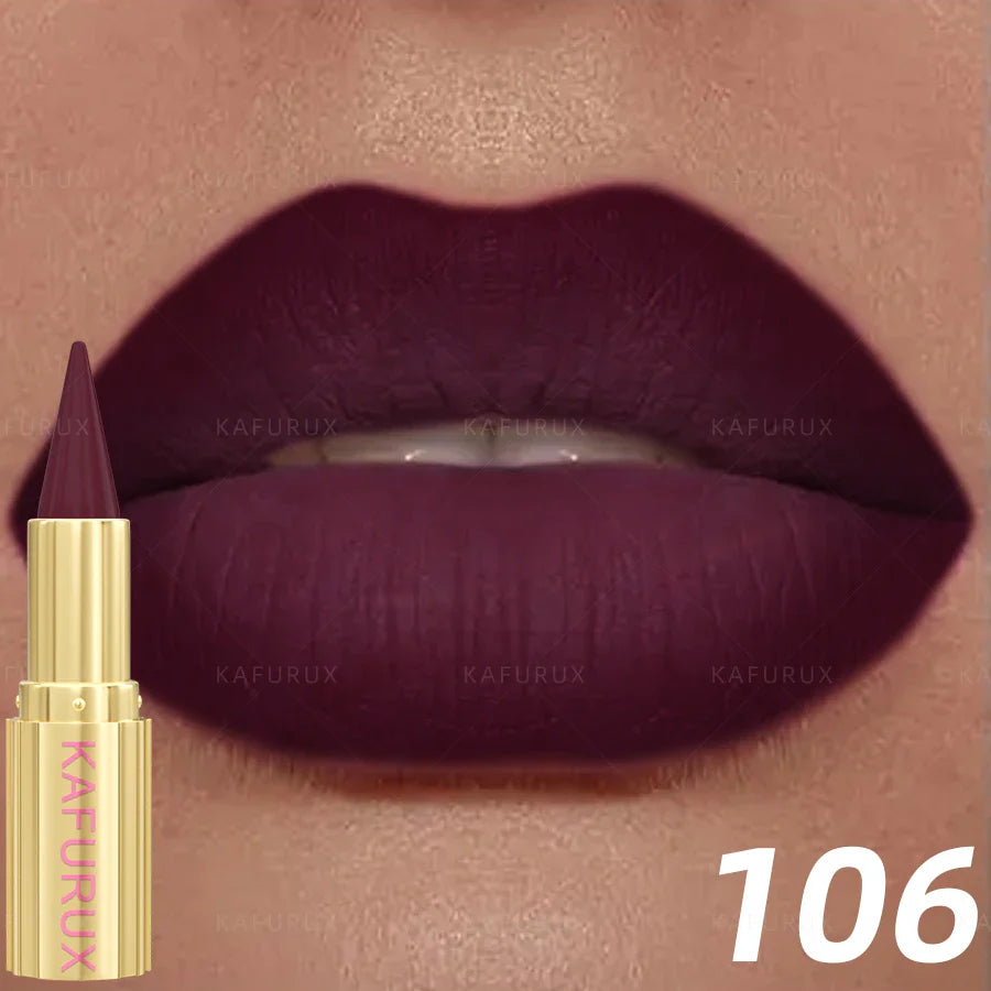 KAFURUX 9-Color Matte Lipstick & Lip Liner Pen | Velvet Finish