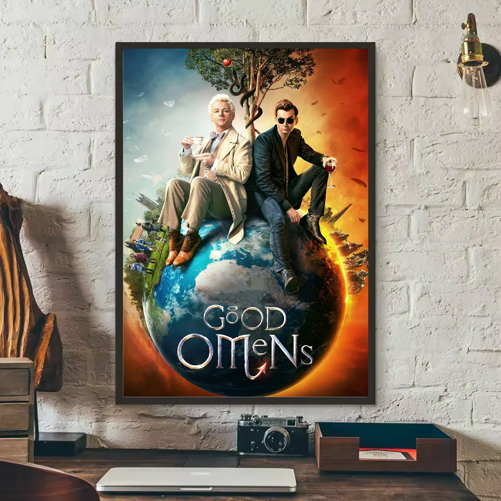 Good Omens TV Show Poster – HD Waterproof PVC Wall Art Decor TV Show Wall Poster Peaceful Pleasures Health and Wellness z19 30X40cmNoframe