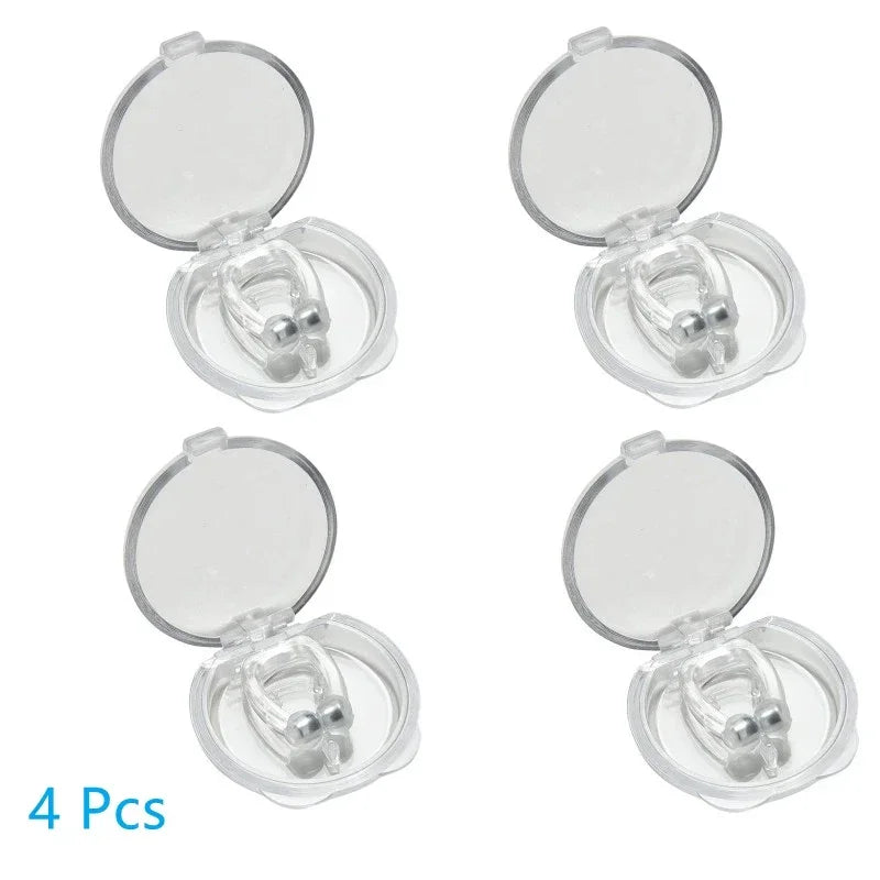 Magnetic Silicone Anti-Snoring Nose Clip – Sleep Aid Device Peaceful Pleasures Health and Wellness 4 Pcs