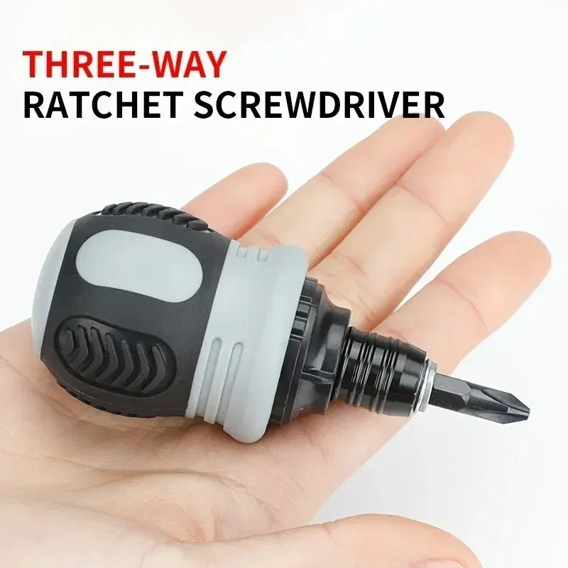 12 in 1 Ratchet Screwdriver Set Labor-Saving Dual-Purpose Short Radish Head CR-V Bits 3-Way Adjustment DIY Hand Tool Peaceful Pleasures Health and Wellness