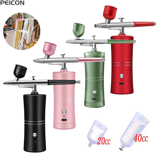 Airbrush with Compressor Portable Airbrush Painting Wireless Air Brush Paint Spray Mini Spray Gun Airbrush Kit with Compressor Peaceful Pleasures Health and Wellness