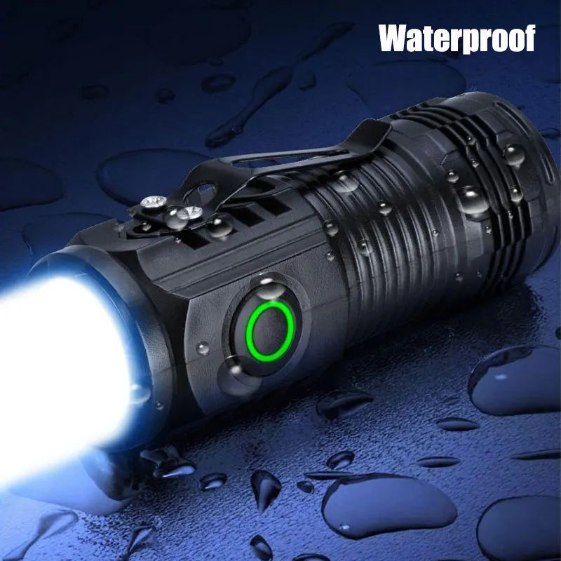 Mini EDC Tactical Flashlight – 3 LED USB Rechargeable Hat Clip