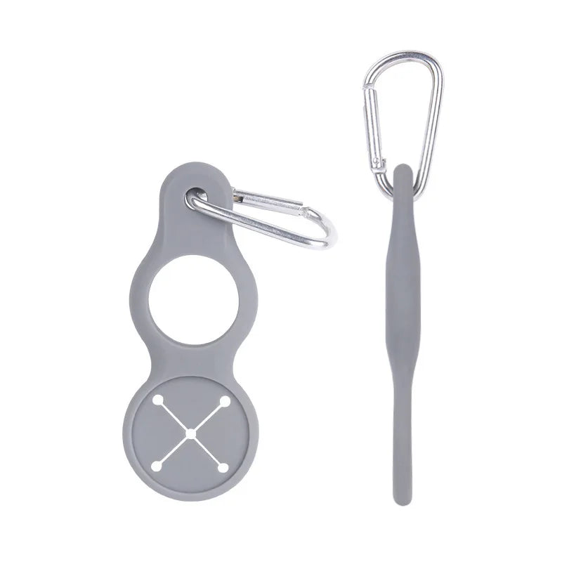 Silicone Water Bottle Clip Buckle | Gourd Hiking Holder Water Bottle Clip Peaceful Pleasures Health and Wellness Grey