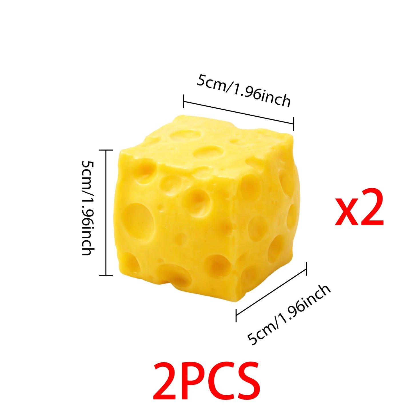 Cube Cheese Squishy Slow Rising Fidget Sensory Squeeze Toy