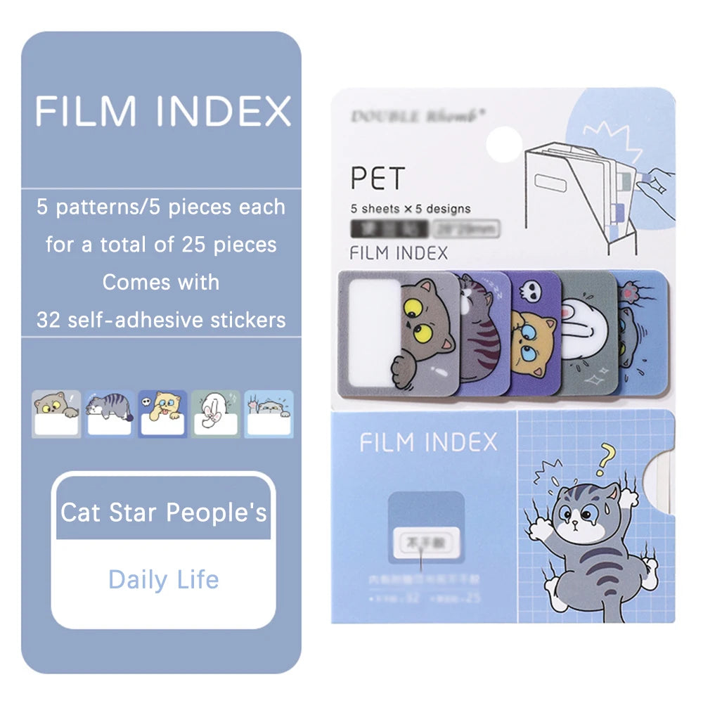 Cartoon Waterproof Convenient Index Student Cute Sticky Notes Office