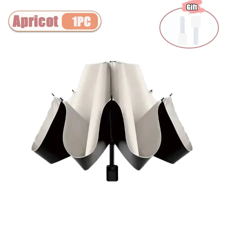 Large UV Protection Folding Umbrella – Sun & Rain Compact