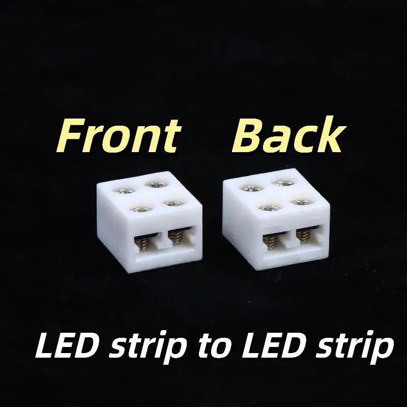 8mm 2-Pin Solder-Free LED Strip Connectors – Screw Fix 2/10Pcs