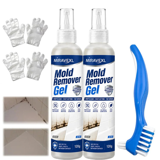 Mold Remover Gel Kit with Brush & Gloves | Grout & Tile Cleaner Mold Remover Gel Oasis Select