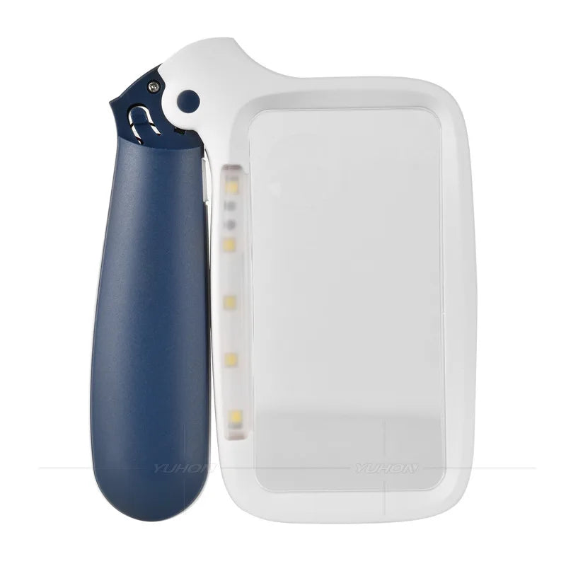 Folding Portable Handheld Usb Charging 5 Led Lights 4X 8X Reading, Reading, and Newspaper Magnifying Glass Peaceful Pleasures Health and Wellness