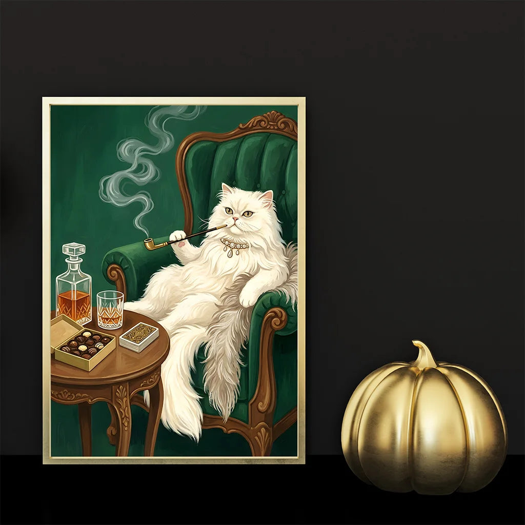 Nordic Black Cat Vintage Canvas Wall Art Poster Print | Home Decor Canvas Wall Art Peaceful Pleasures Health and Wellness