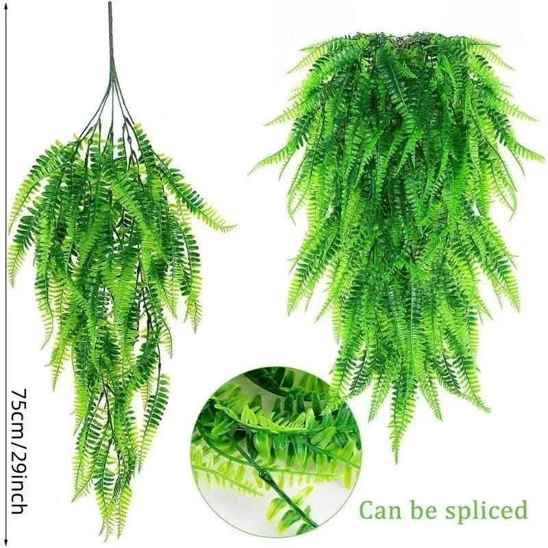 Artificial Hanging Fern Vines – Faux Persian Grass Wall Decor