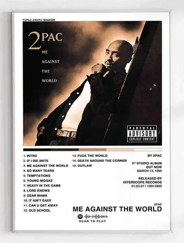 2Pac Music Album Cover Aesthetic Pictures Pop Hip Hop Rapper Tupac Posters For Room Modern Canvas Painting Art Wall Home Deco Peaceful Pleasures Health and Wellness G 30x40cm