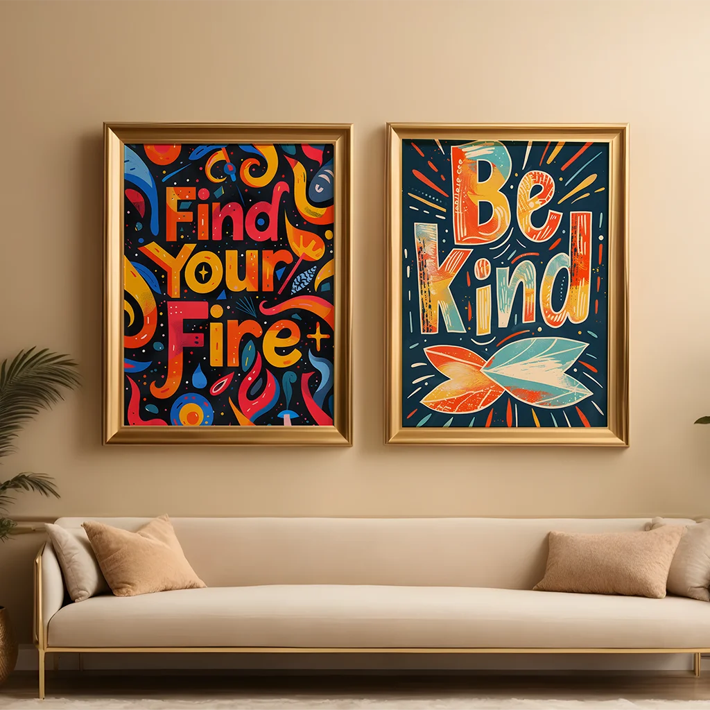 Nordic Wall Art Colorful Motivational Quote Inspirational Canvas Painting Modern Style Poster Prints Living Room Wall Decor Peaceful Pleasures Health and Wellness