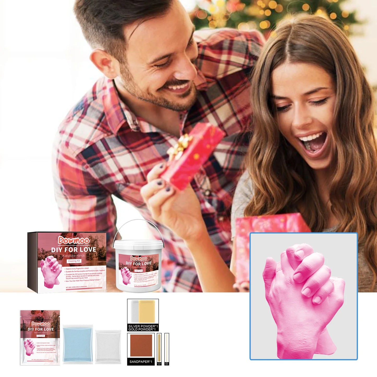 DIY Couple Hand Casting Kit | Gypsum Clone Mold Gift Set