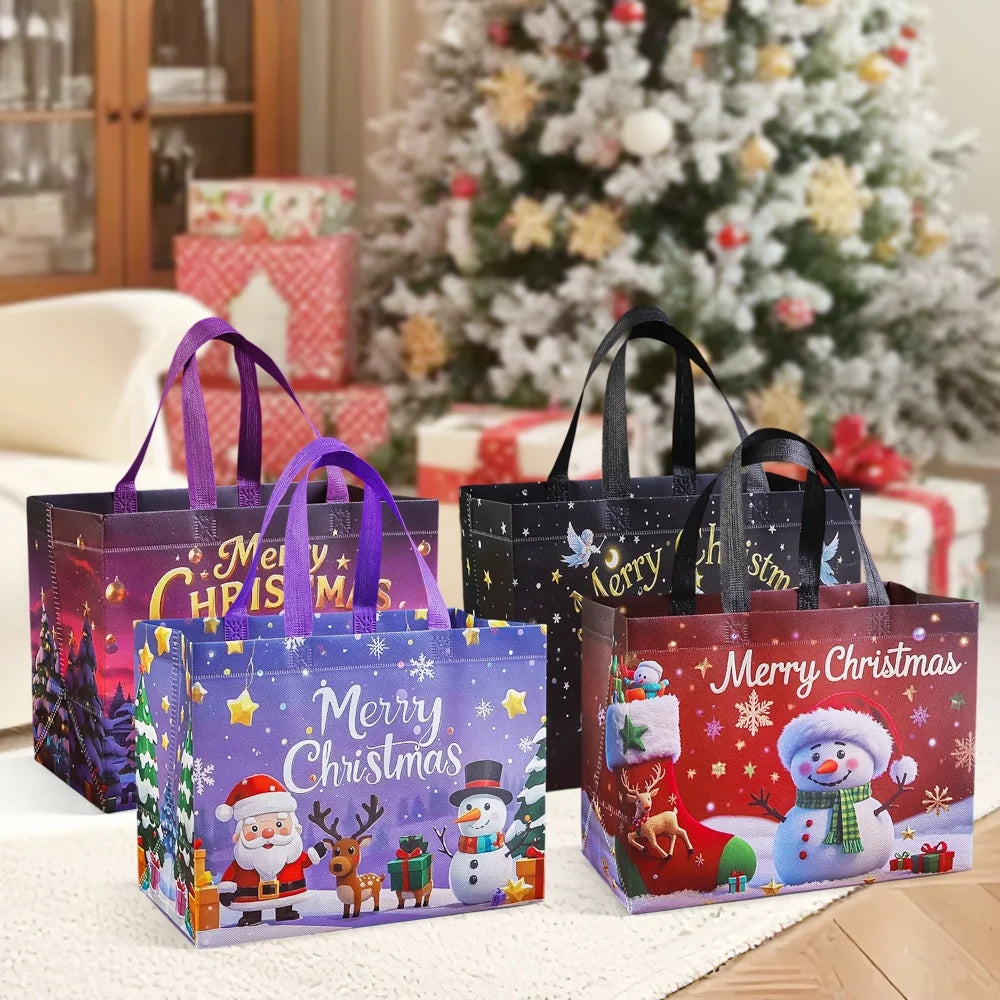 Large Reusable Christmas Gift Bags with Handles | Non-Woven
