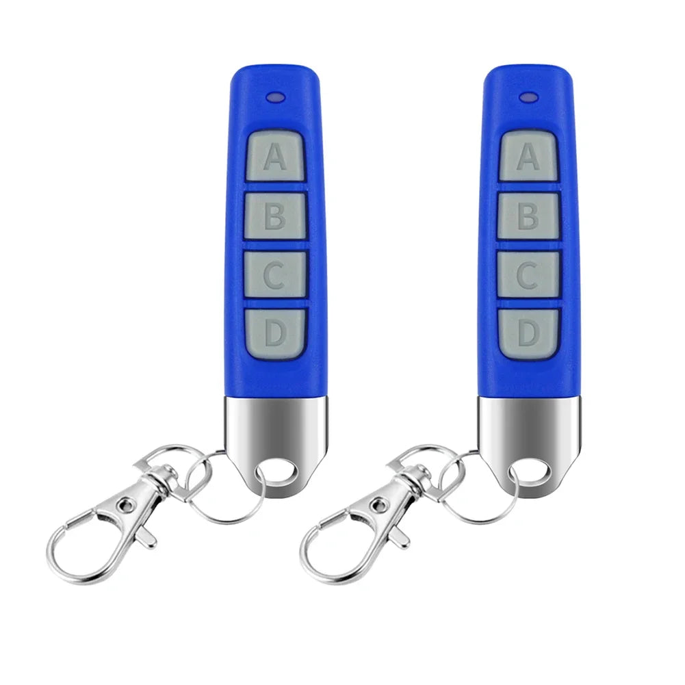 433MHz Remote Control Car Key Garage Door Opener Remote Control Duplicator Clone Cloning Code 4key Wireless Controller Receiver Peaceful Pleasures Health and Wellness 2pcs Blue 433MHZ