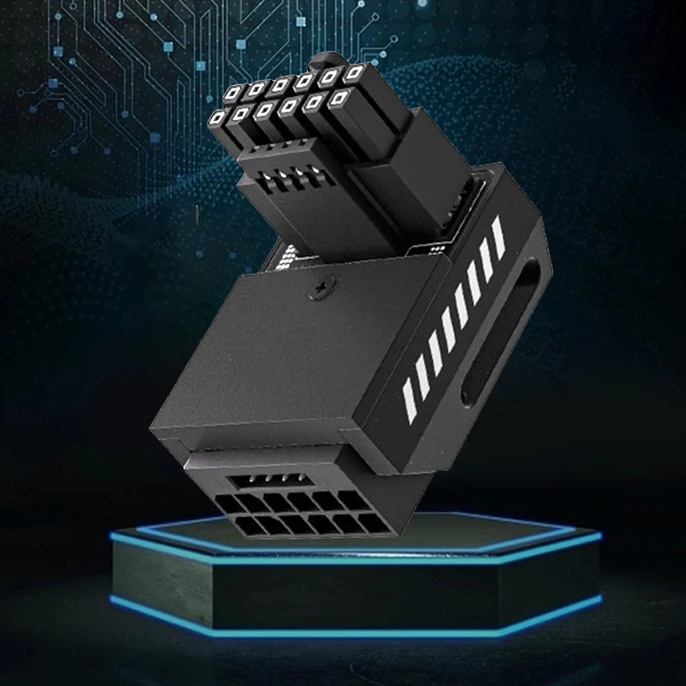 600W PCIe 5.0 16-Pin 90° Right Angle GPU Power Adapter 12VHPWR