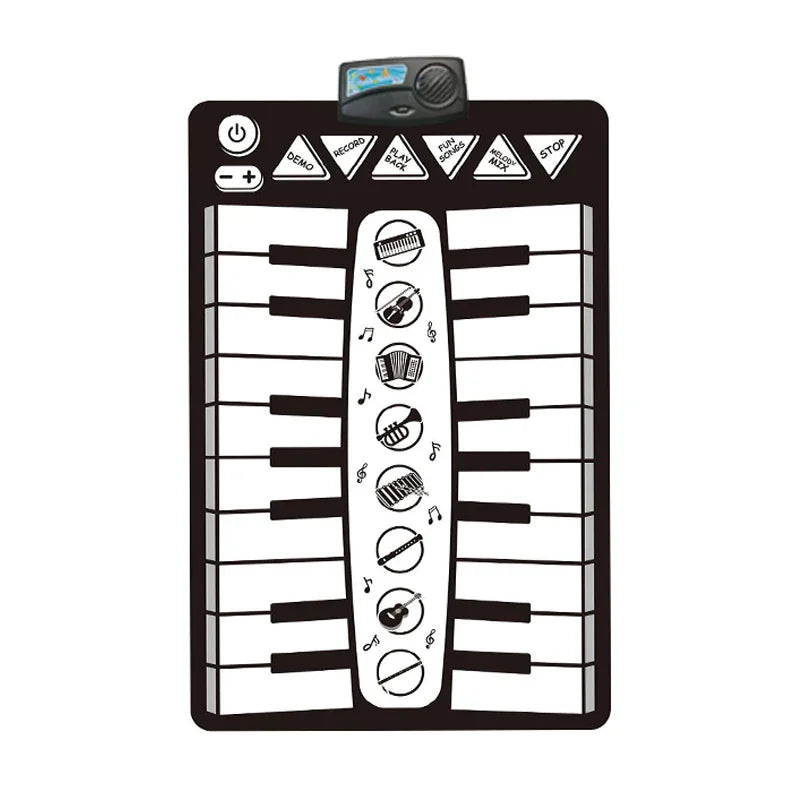 Kids Musical Piano Mat Toddle Dance Duet Keyboard Play 20 Keys 5 Paly
