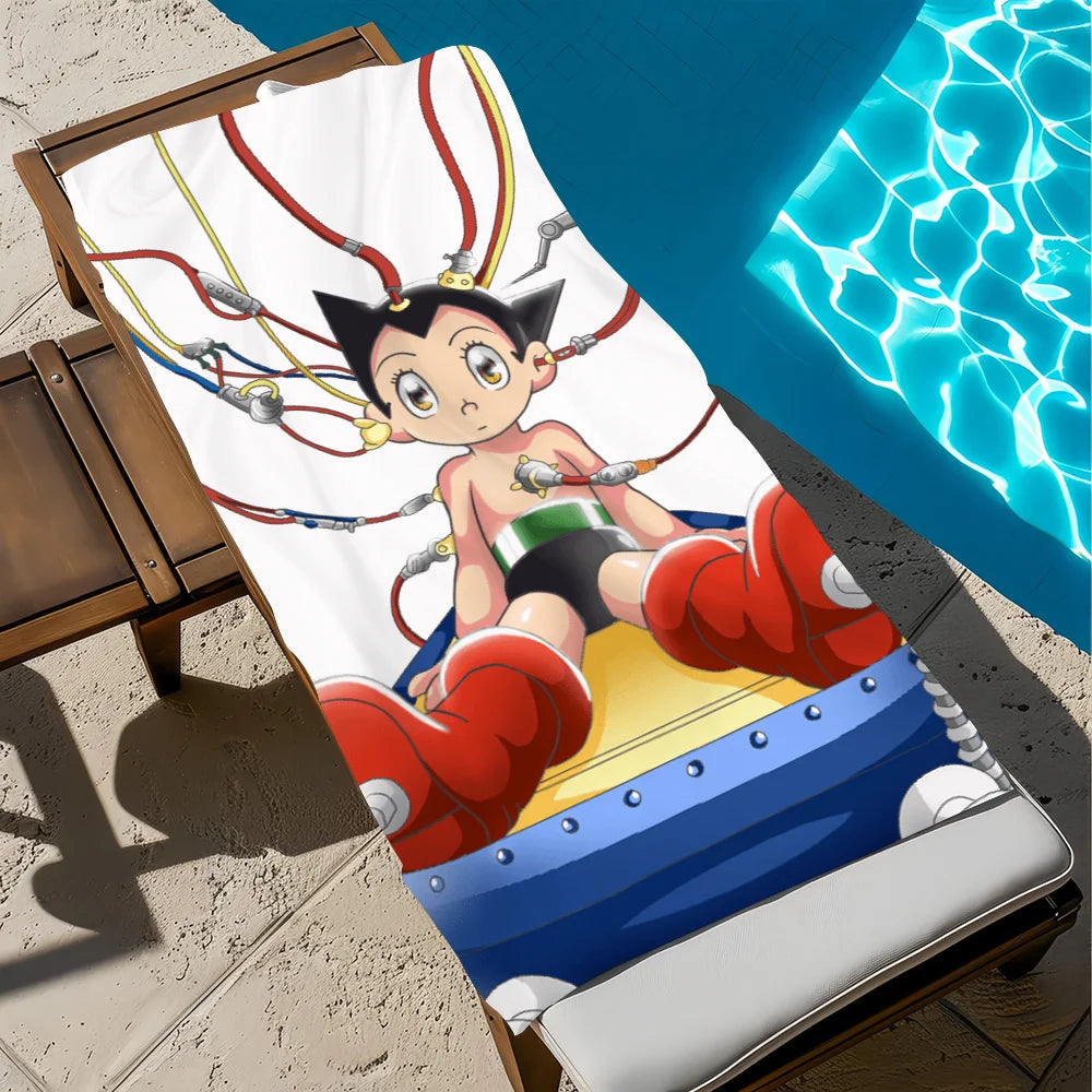 Cute Astro Boy Quick-Dry Beach Towel | Soft Pool & Travel Towel Quick-Dry Beach Towel Peaceful Pleasures Health and Wellness z2 STJ90x180CM