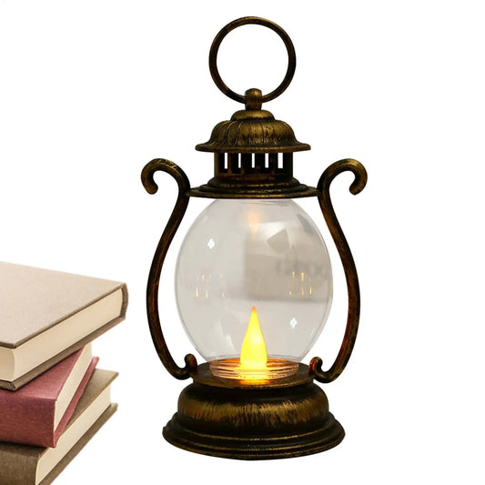 Vintage Hanging LED Lantern | Flame Effect Indoor & Outdoor Lamp Decorative LED Lantern Peaceful Pleasures Health and Wellness