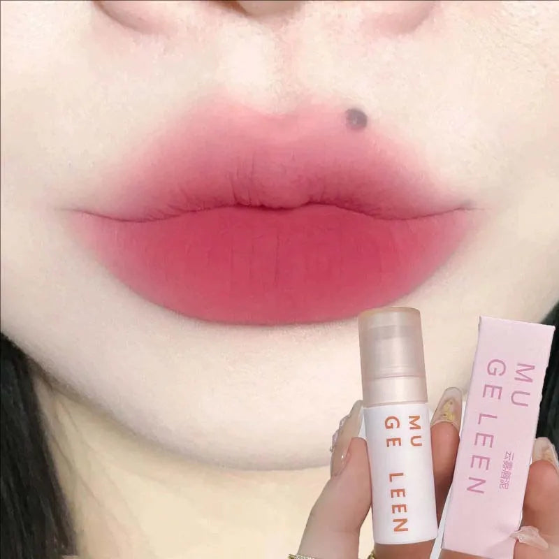 ZYXUAQIR Matte Lip Mud – Rose Pink & Peach Mousse Lip Gloss