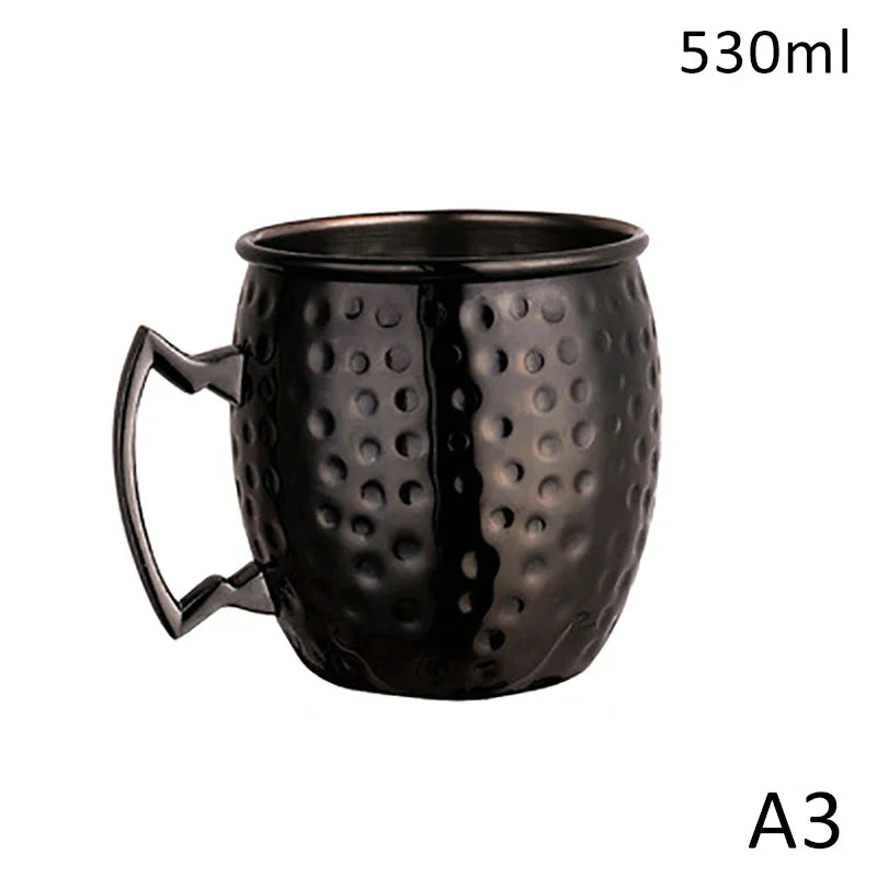 Hammered Stainless Steel Moscow Mule Mug 530ml | Bar Drinkware