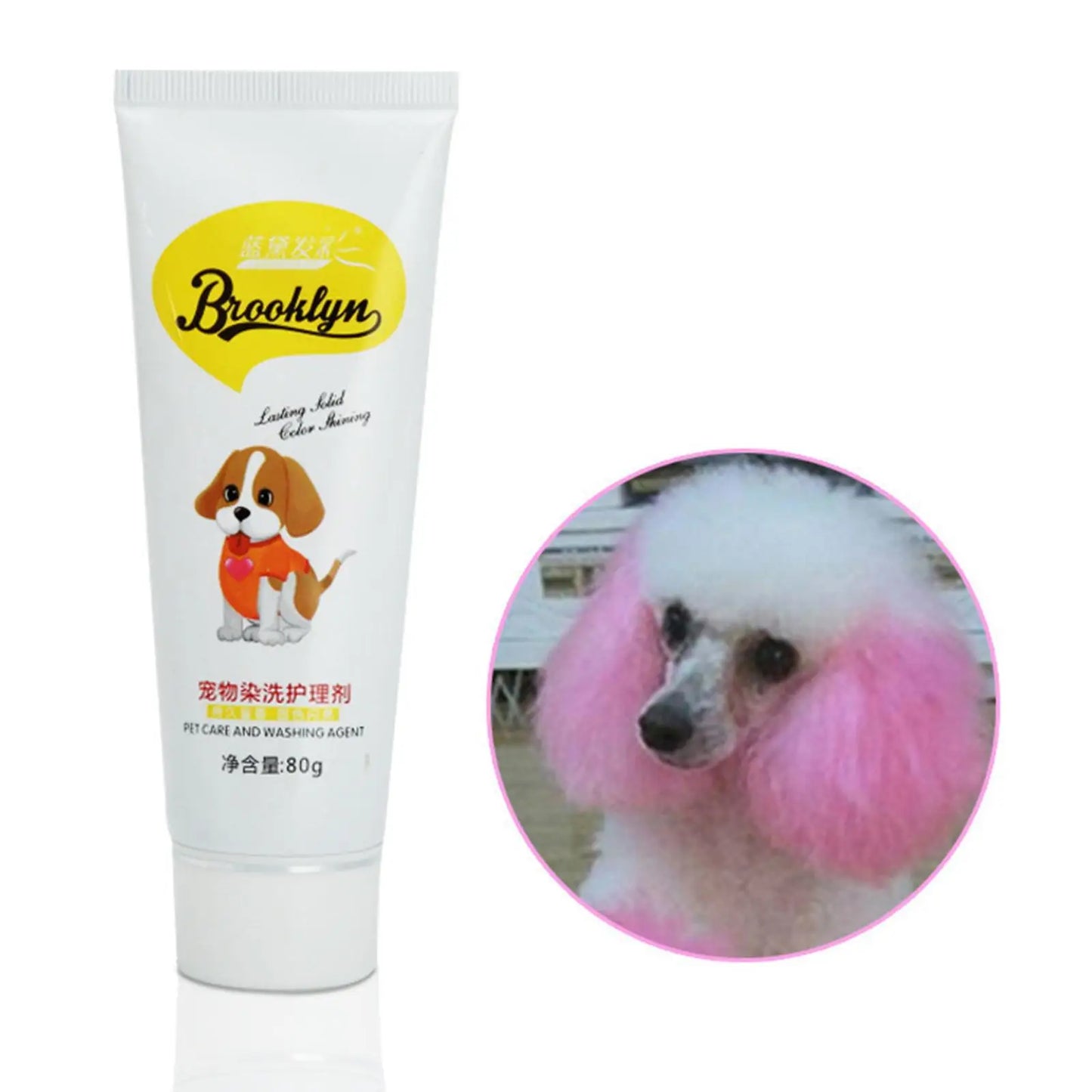Dog Hair Dye Safely Grooming Lightweight Pet Care Professional Hair Dye Coloring Peaceful Pleasures Health and Wellness light pink