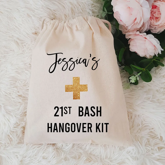 Personalized Birthday Favor Bags | Hangover Kit & Party Gifts Party Favor Bags Peaceful Pleasures Health and Wellness